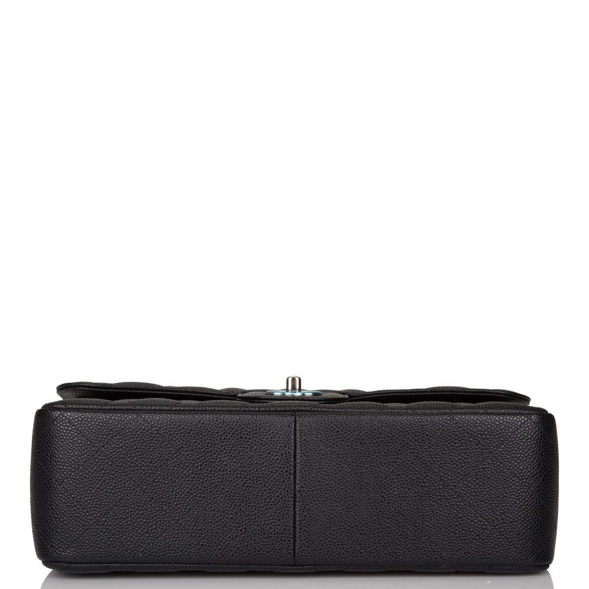 Chanel Jumbo Classic Double Flap Bag Black Caviar Silver Hardware