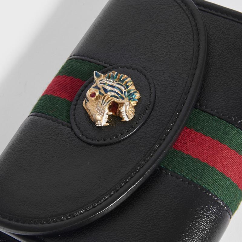 Gucci Rajah Bag, Medium Black Shoulder, Vintage Chain