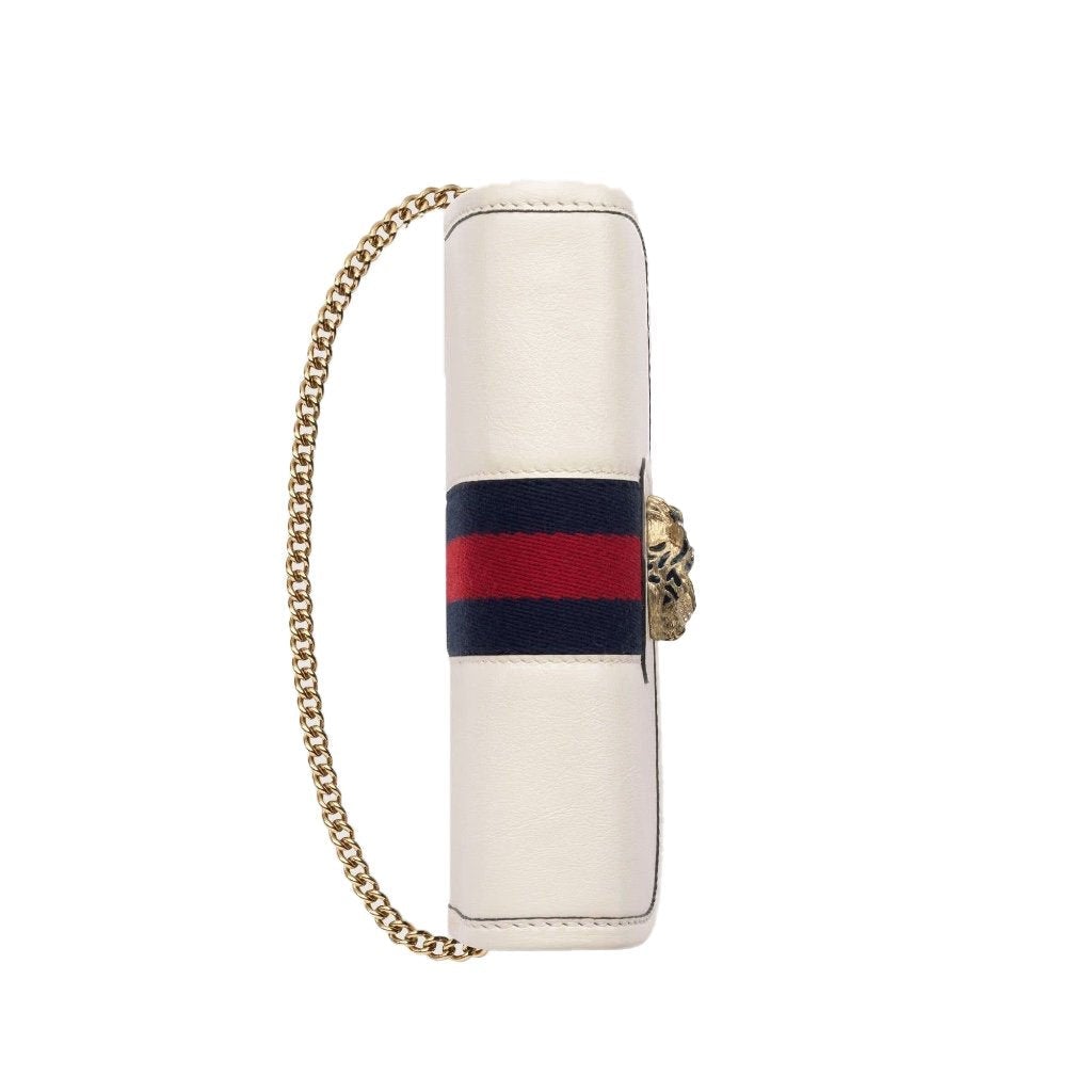 Gucci Rajah White Bag, Medium Shoulder, Chain Strap