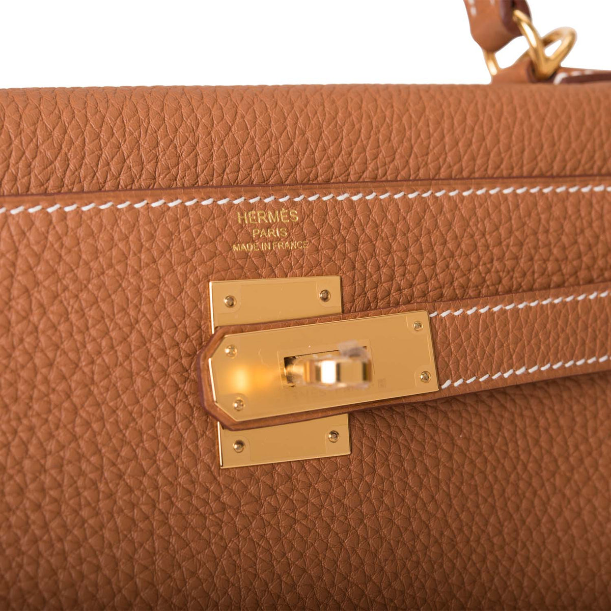 Hermes Kelly 28 Gold, Togo Retourne Bag, Gold Hardware