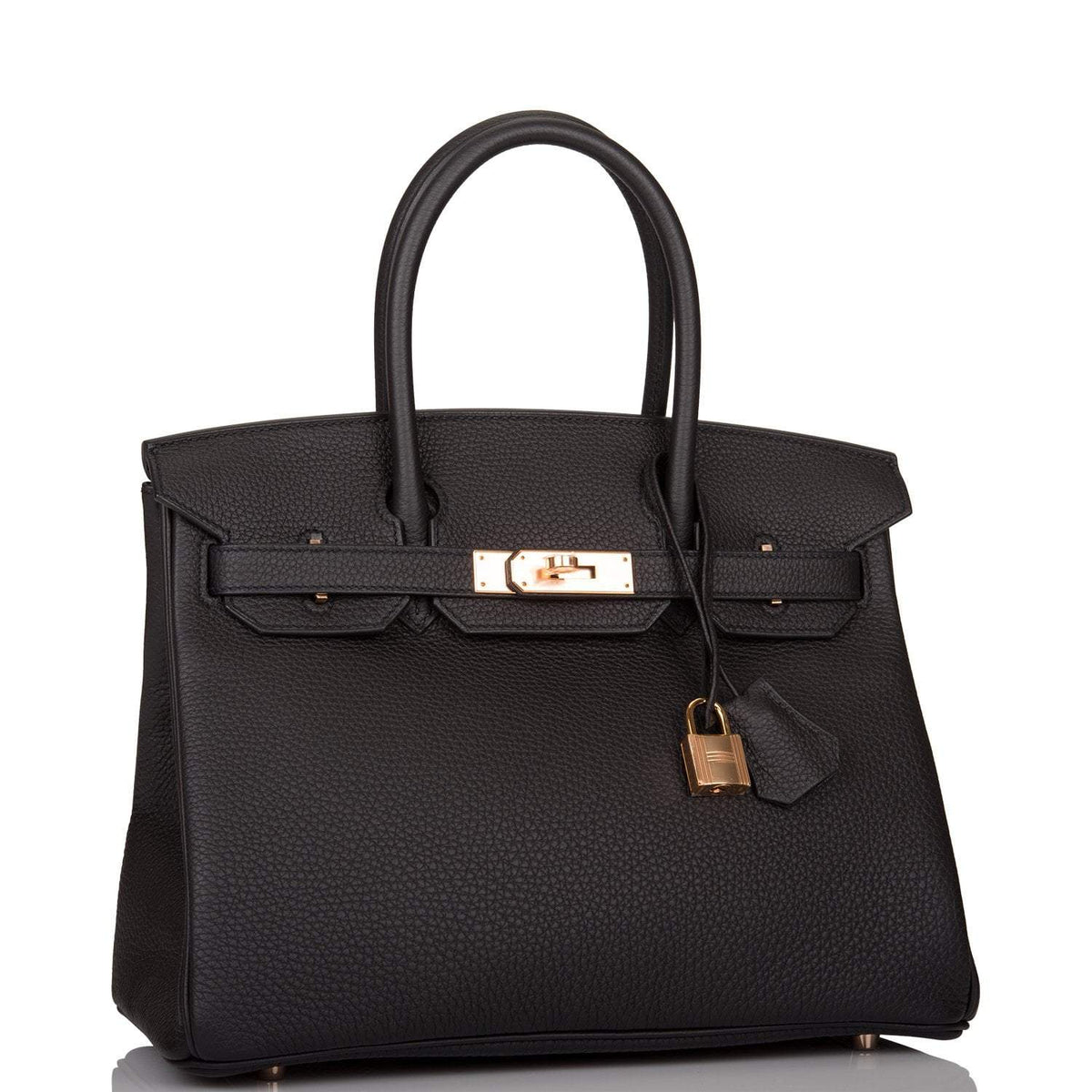 Black Birkin 30, Togo Leather, Rose Gold Hardware