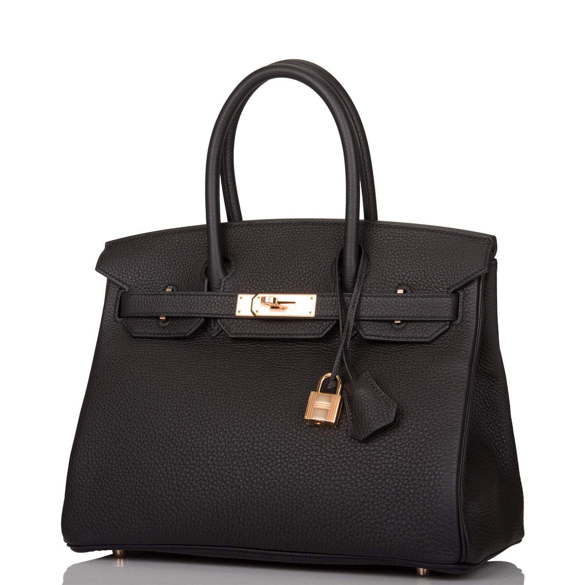 Black Birkin 30, Togo Leather, Rose Gold Hardware