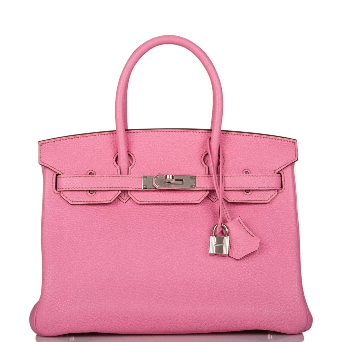 Hermes Bubblegum Birkin 30, Togo Leather, Palladium Hardware