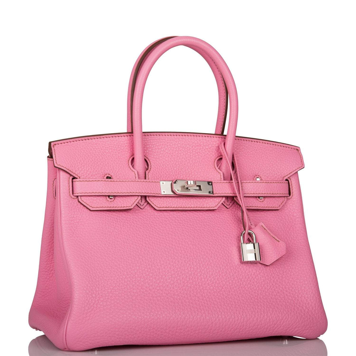 Hermes Bubblegum Birkin 30, Togo Leather, Palladium Hardware