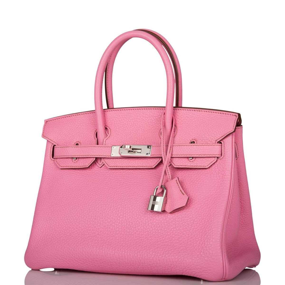 Hermes Bubblegum Birkin 30, Togo Leather, Palladium Hardware