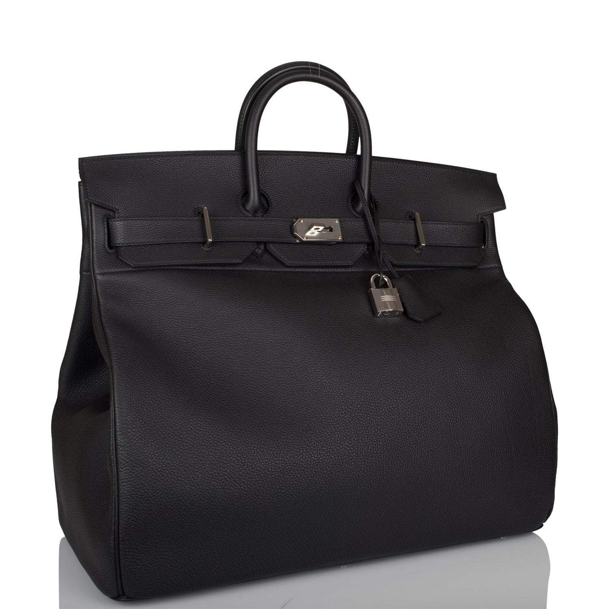 HAC Birkin 50cm, Black Togo, Palladium Hardware