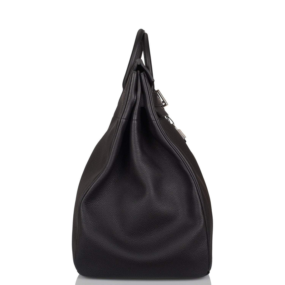 HAC Birkin 50cm, Black Togo, Palladium Hardware