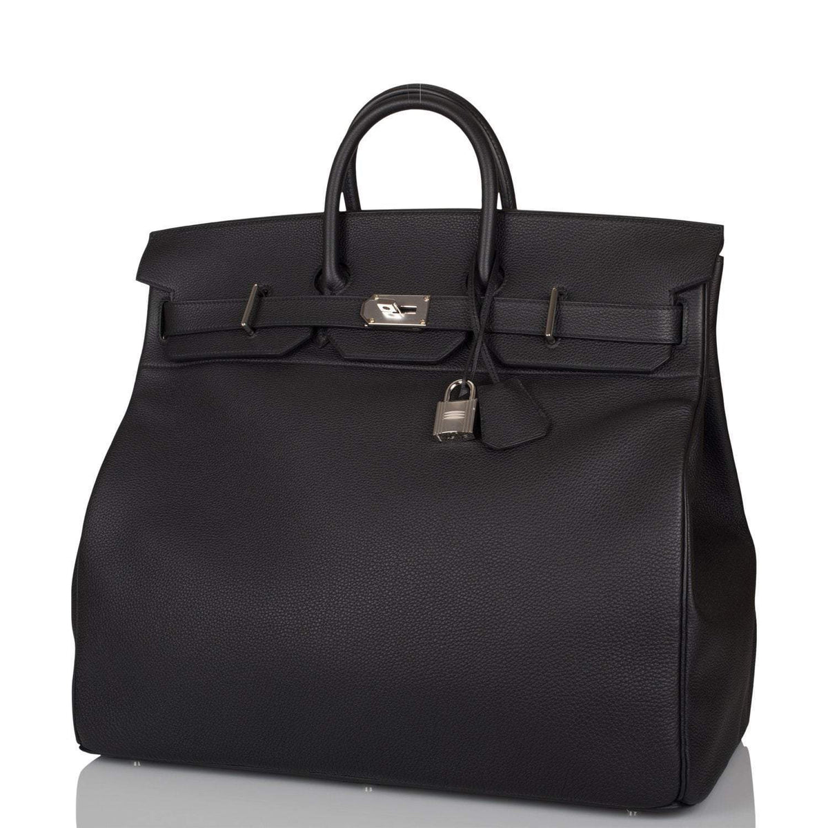 HAC Birkin 50cm, Black Togo, Palladium Hardware