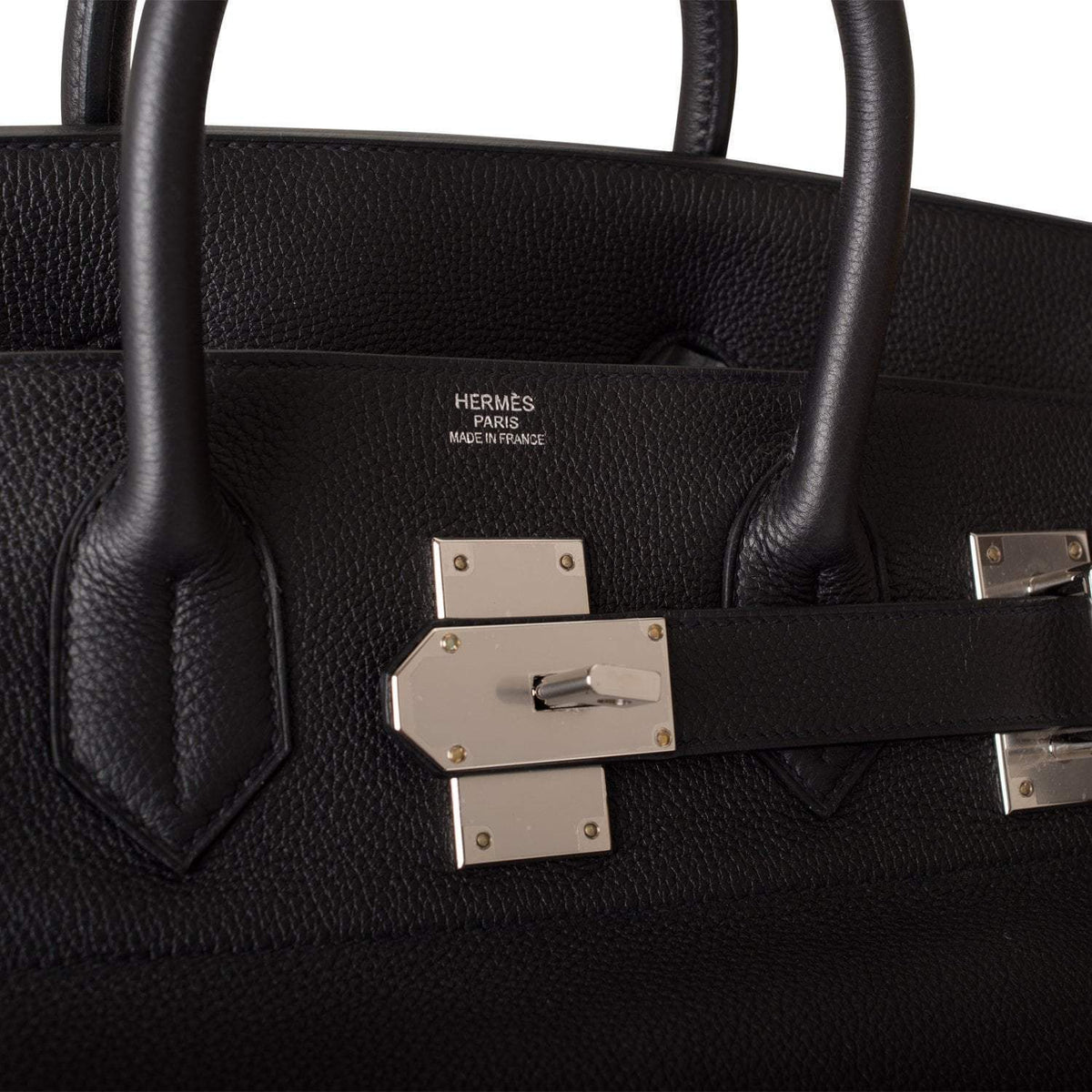 HAC Birkin 50cm, Black Togo, Palladium Hardware
