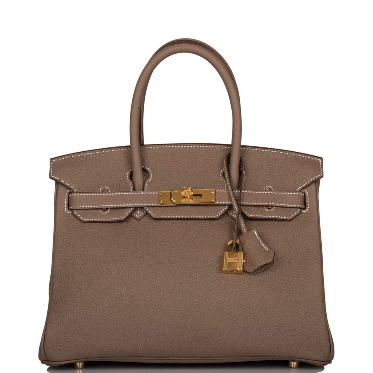 Birkin 30 Etoupe, Togo Leather, Gold Hardware, Pristine