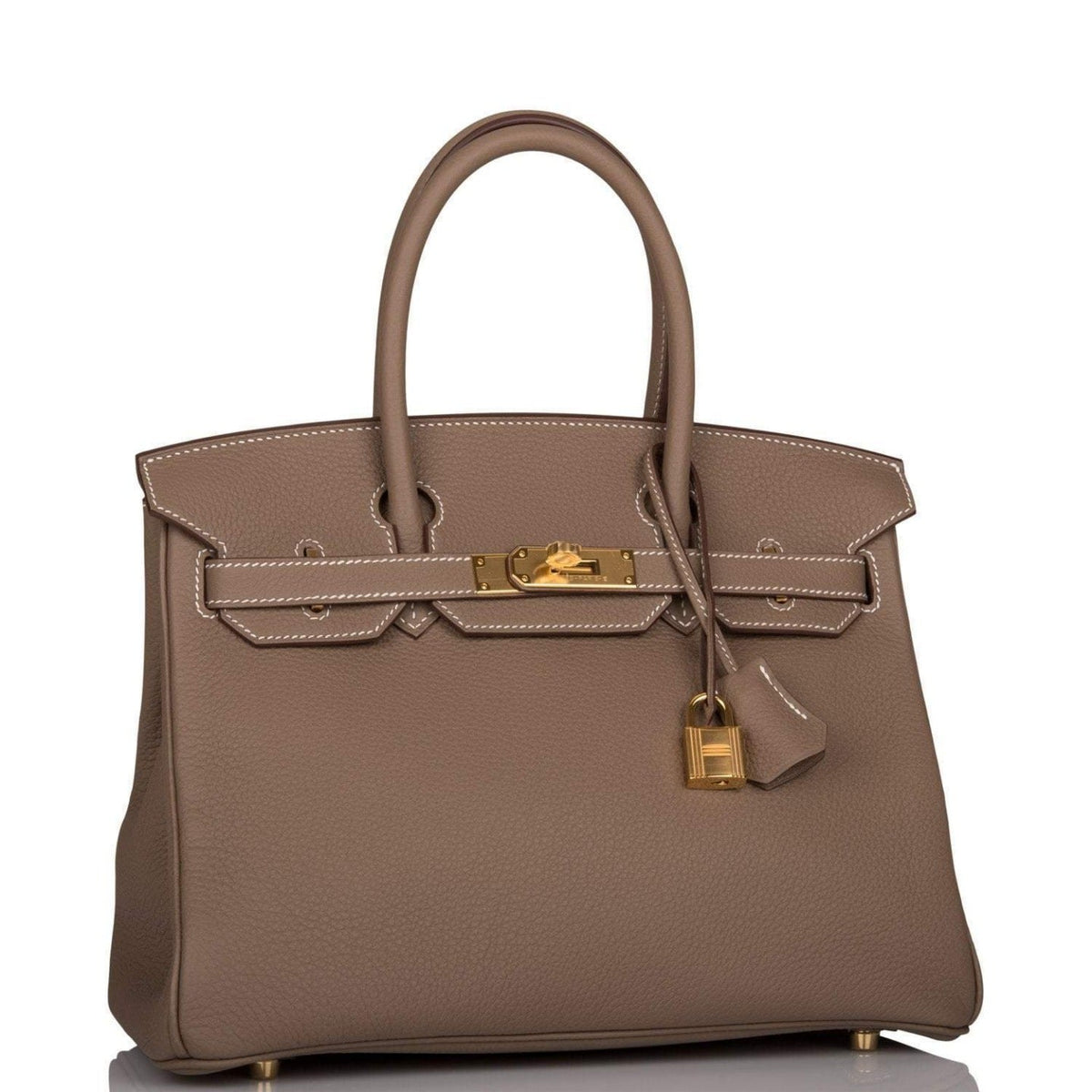 Birkin 30 Etoupe, Togo Leather, Gold Hardware, Pristine