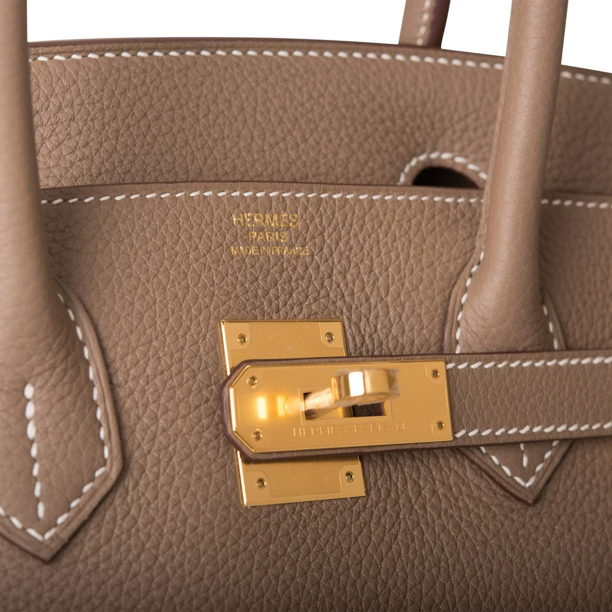 Birkin 30 Etoupe, Togo Leather, Gold Hardware, Pristine