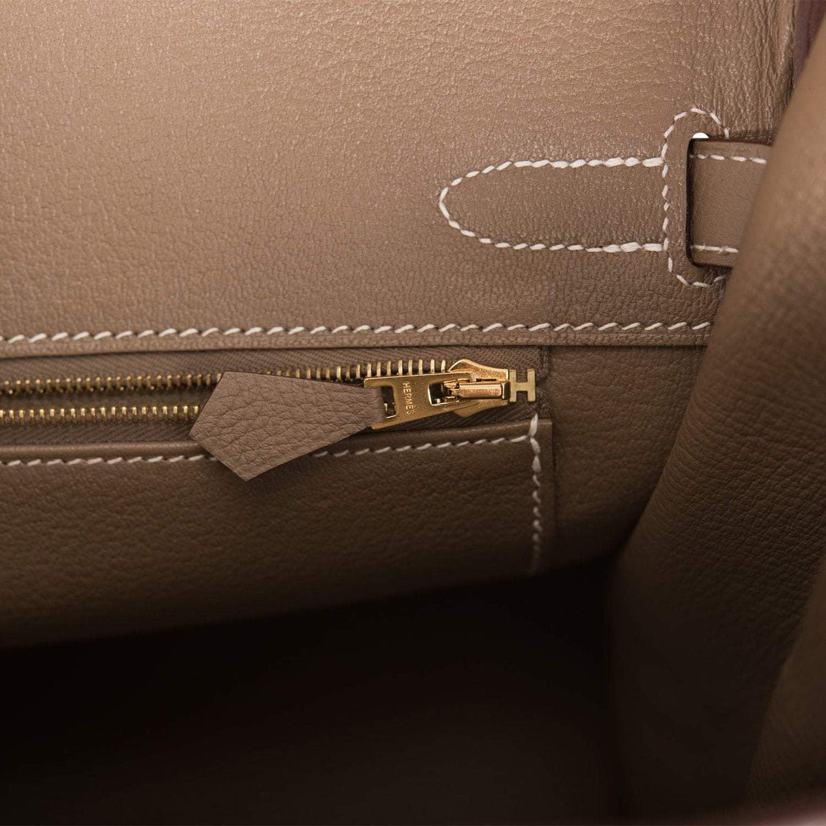 Birkin 30 Etoupe, Togo Leather, Gold Hardware, Pristine