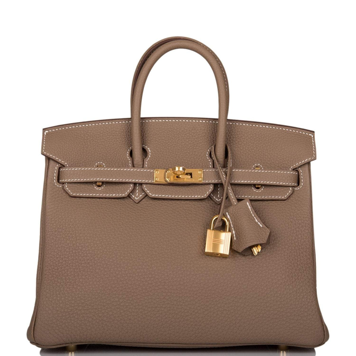 Hermes Brown Birkin 25 Etoupe Togo Gold Hardware