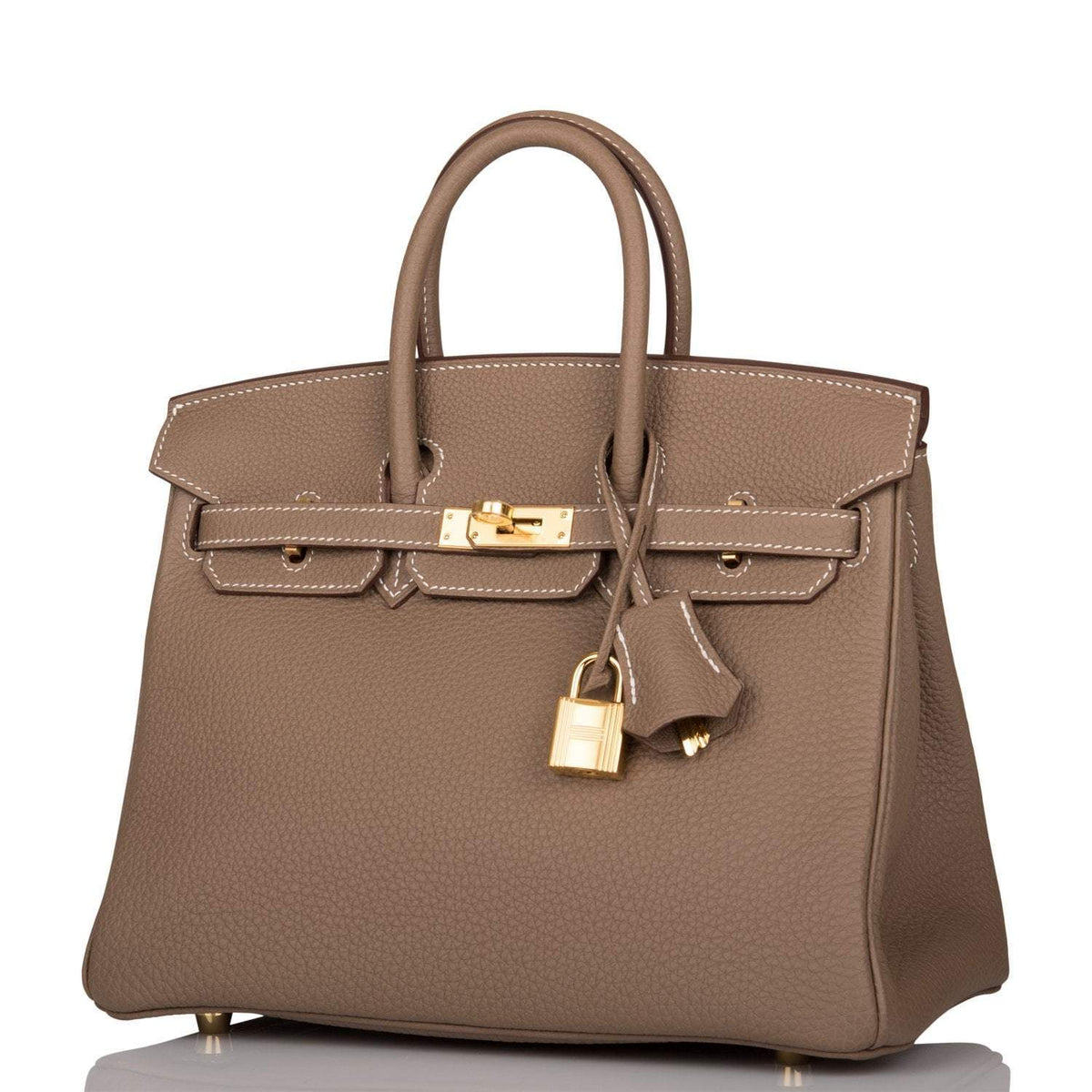 Hermes Brown Birkin 25 Etoupe Togo Gold Hardware