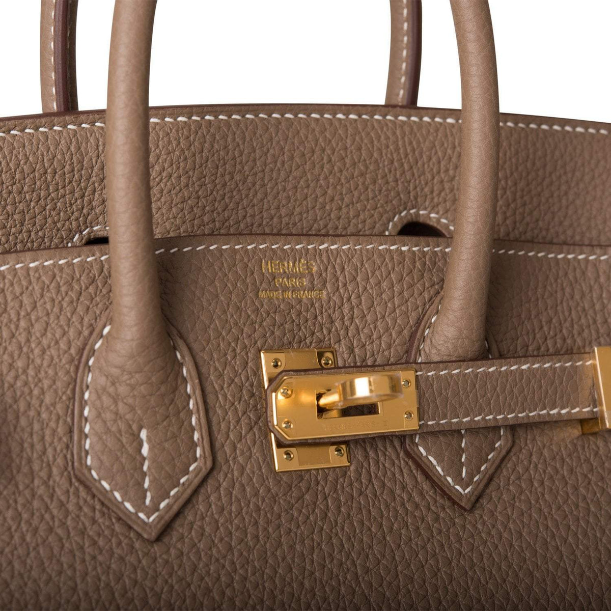 Hermes Brown Birkin 25 Etoupe Togo Gold Hardware