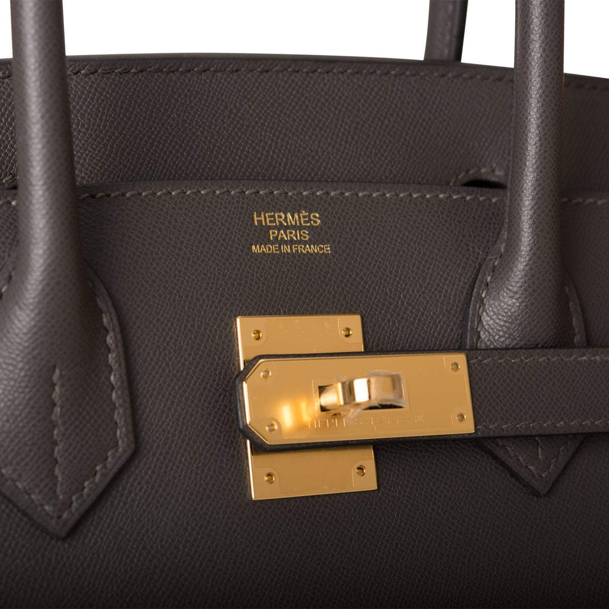 Hermes Birkin 30, Graphite Veau Madame Sellier, Gold