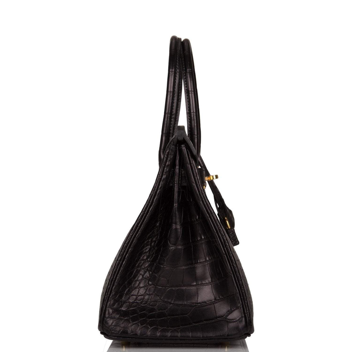 Hermes Birkin 30cm Black Matte Alligator, Gold Hardware