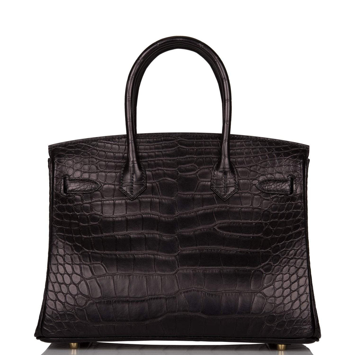 Hermes Birkin 30cm Black Matte Alligator, Gold Hardware