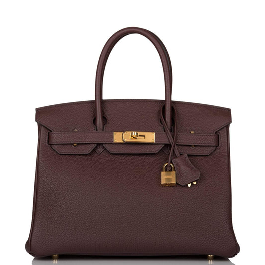 Hermes Birkin 30 Rouge Sellier, Togo Gold Hardware