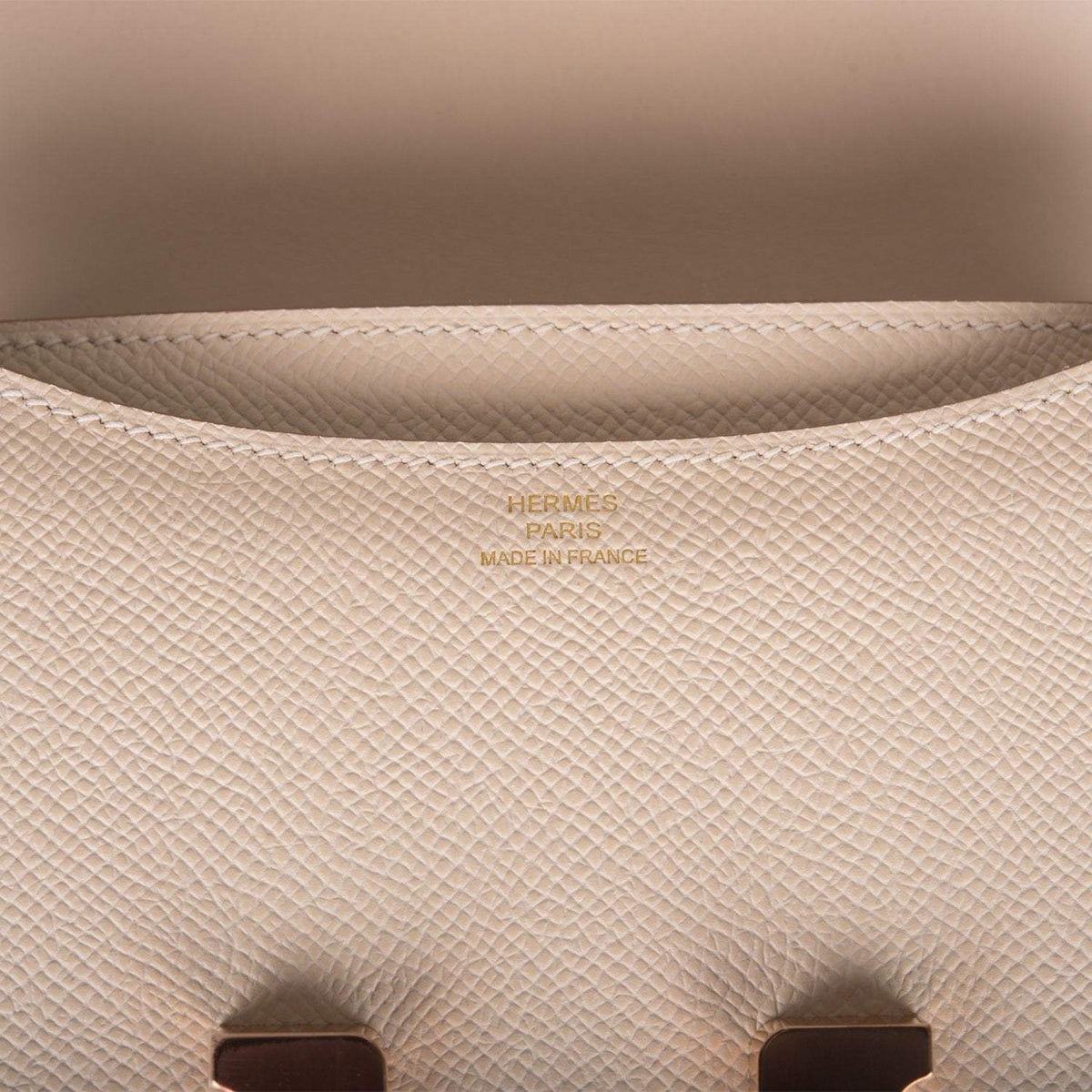 Mini Constance 18 Bag, Craie Epsom, Rose Gold Hardware