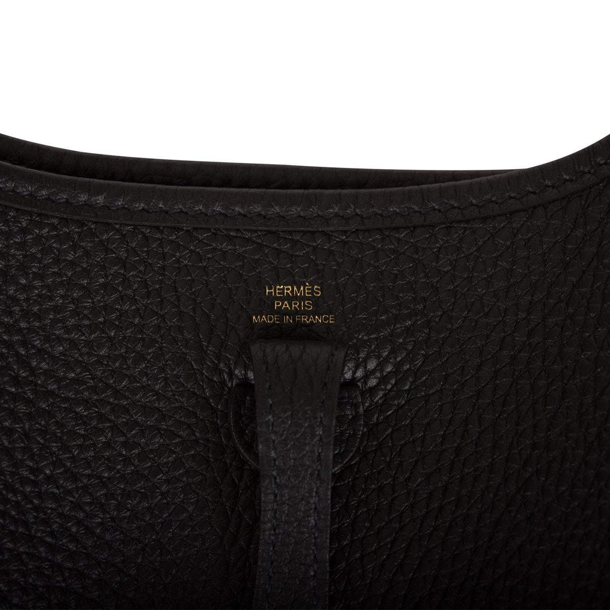 Hermes Evelyne TPM Black Clemence Leather, Gold Hardware
