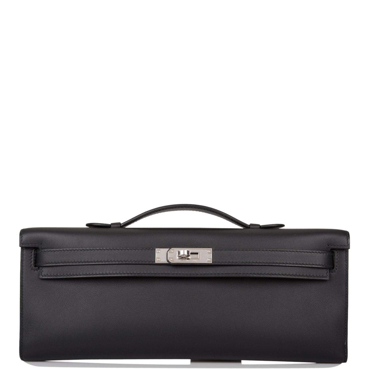 Black Hermes Kelly Cut, Swift Leather, Palladium Hardware