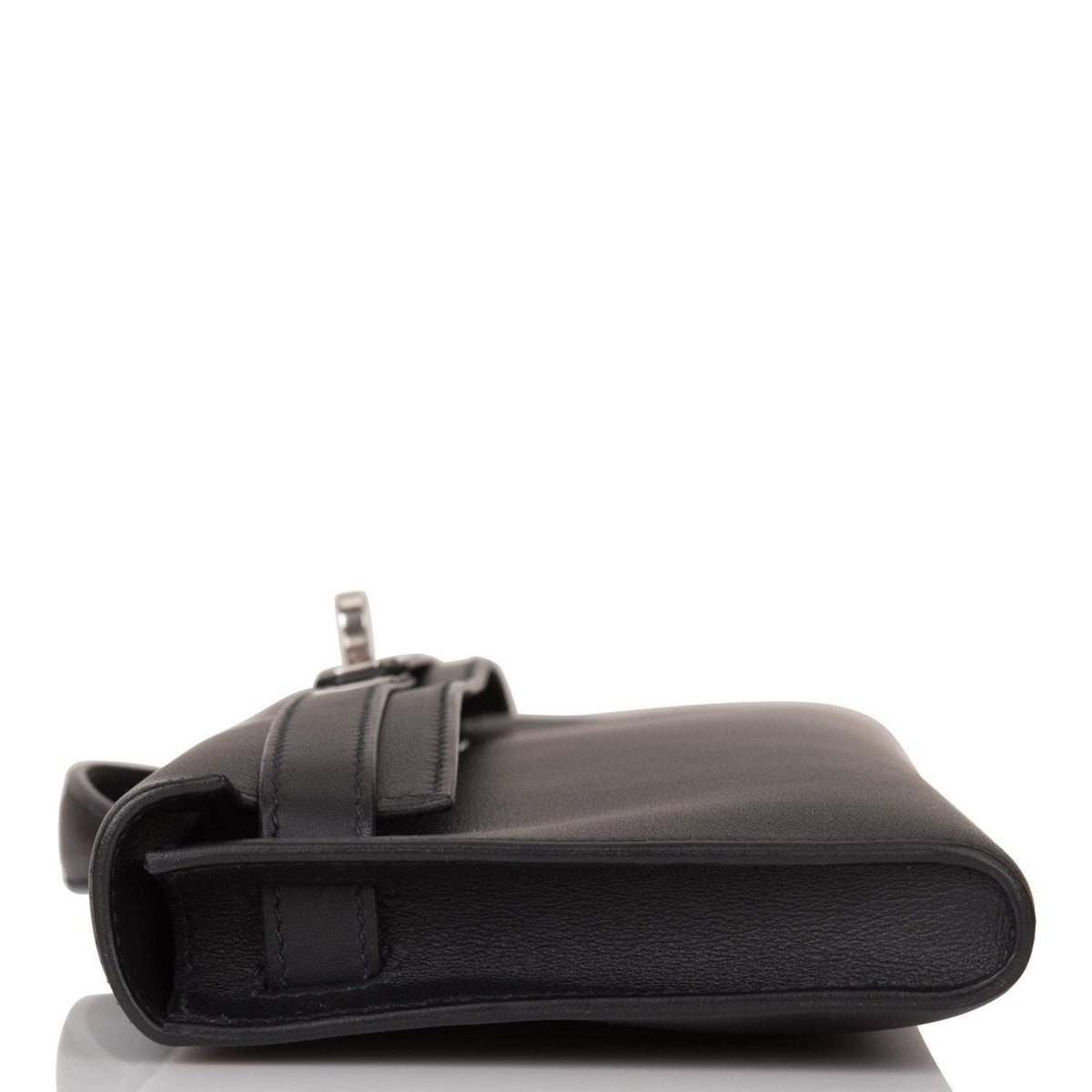 Black Hermes Kelly Cut, Swift Leather, Palladium Hardware