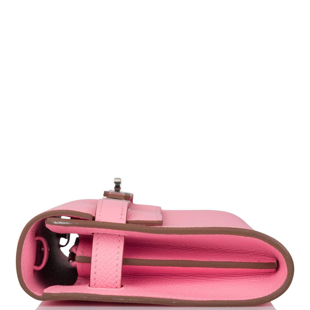 Hermes Kelly Wallet To Go, Rose Confetti Epsom, Palladium