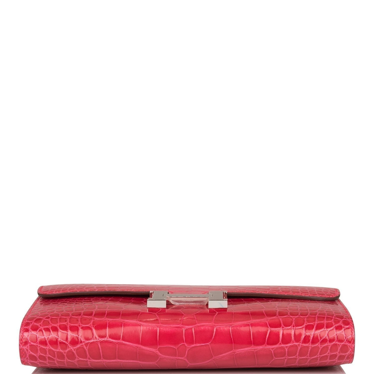 Hermes Constance Wallet, Rose Extreme Alligator, Palladium