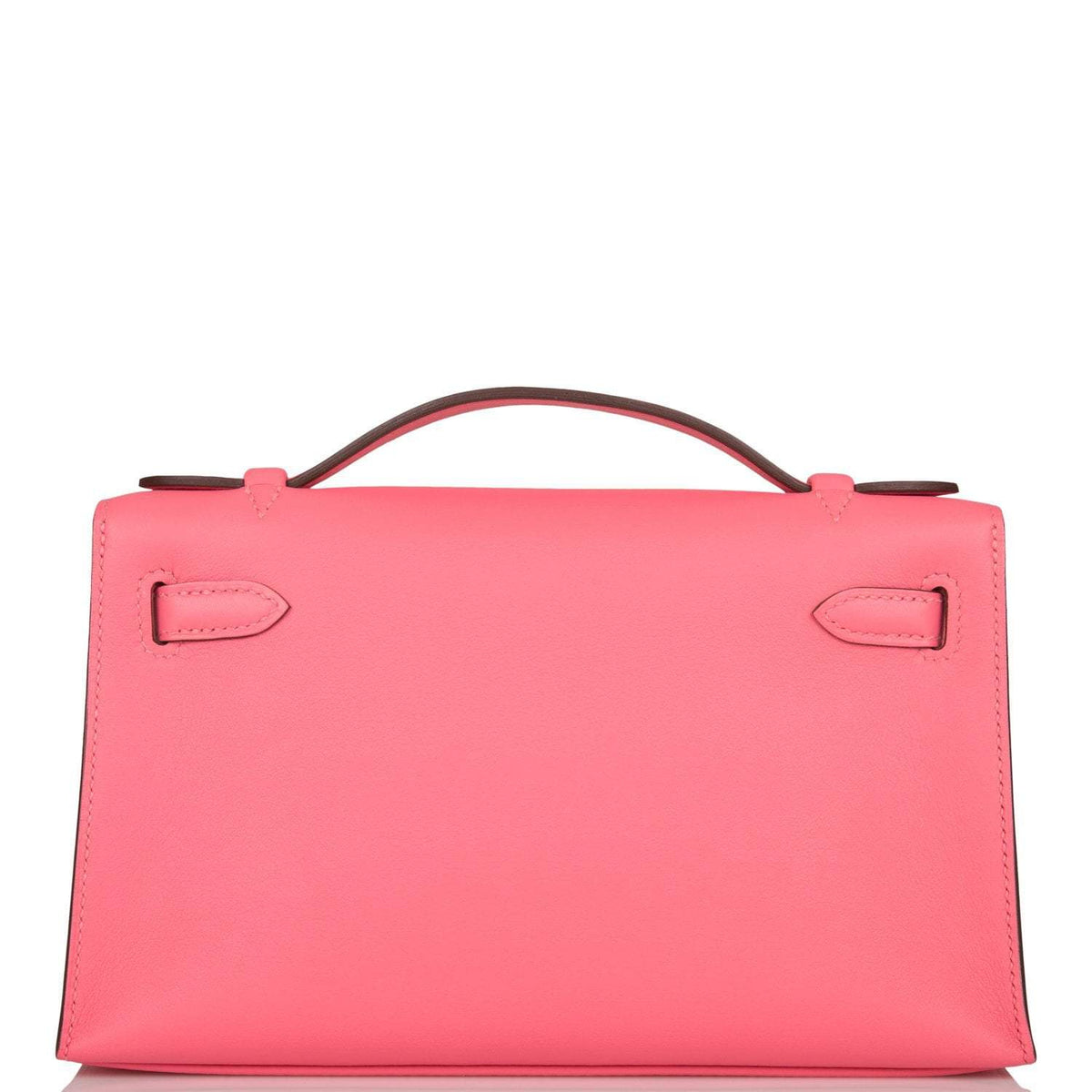 Hermes Mini Kelly Pochette, Rose Azalee Swift, Gold Hardware