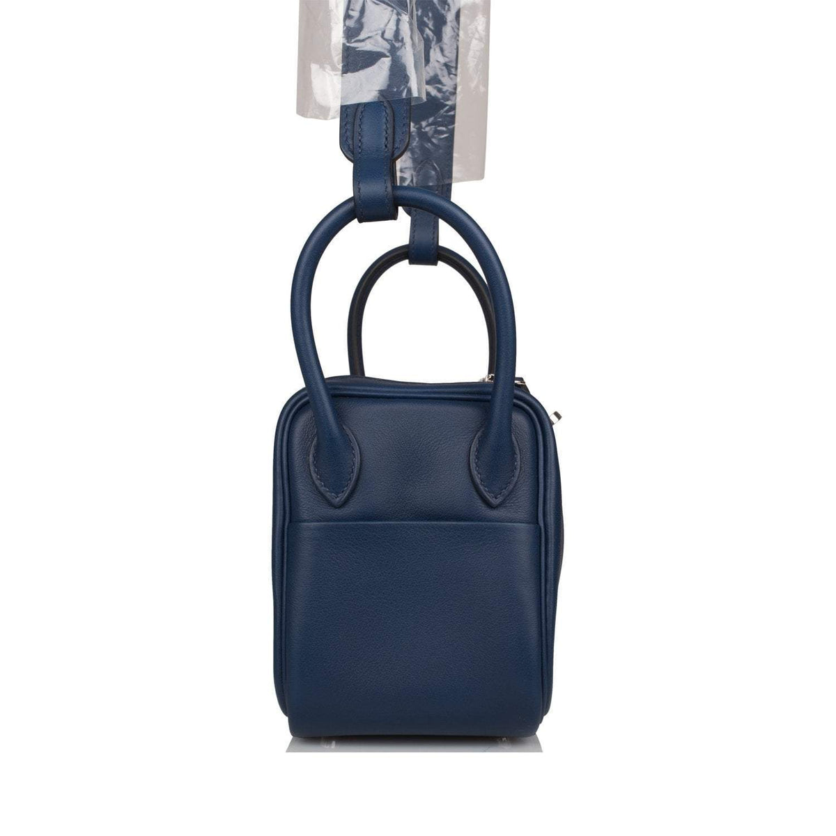 Hermes Mini Lindy, Bleu Navy Swift, Palladium Hardware