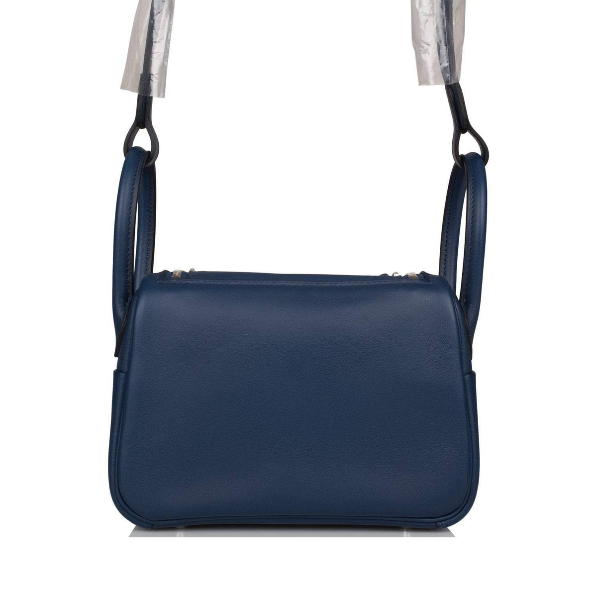 Hermes Mini Lindy, Bleu Navy Swift, Palladium Hardware
