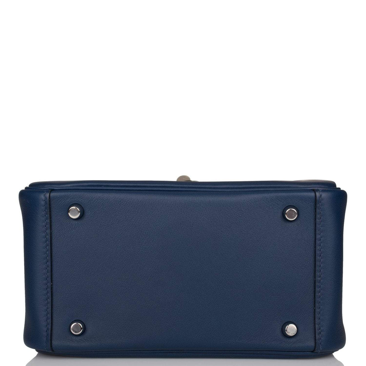 Hermes Mini Lindy, Bleu Navy Swift, Palladium Hardware
