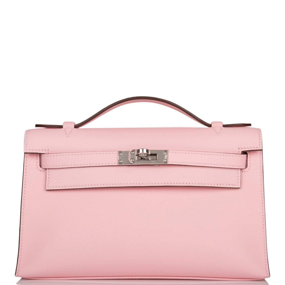 Mini Kelly Pochette, Rose Sakura Swift, Palladium Hardware