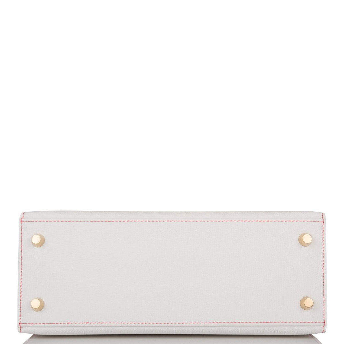 Hermes Horseshoe Stamp (HSS) Bi-Color White and Rose Azalee Epsom
