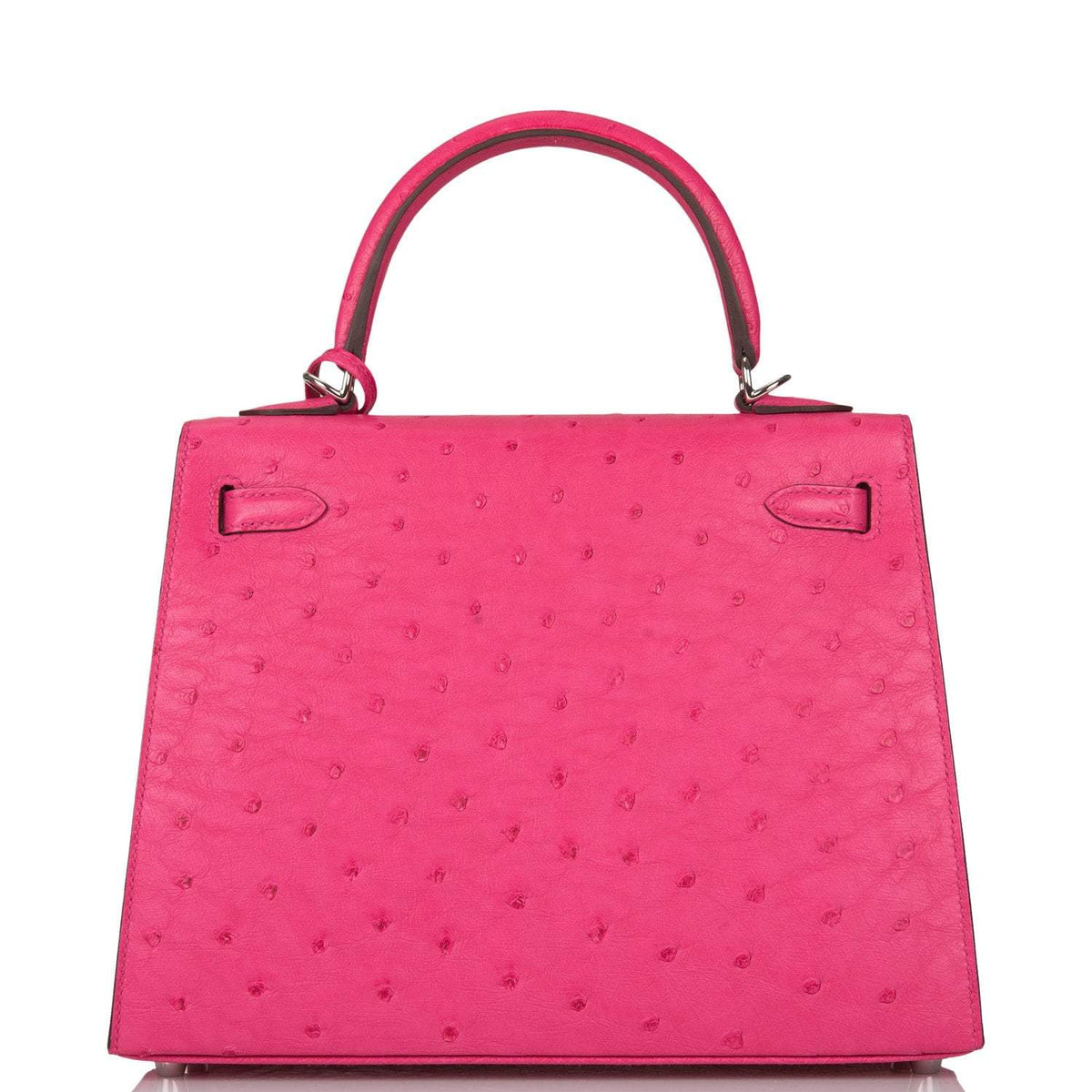 Hermes Kelly 25 Ostrich, Rose Tyrien, Palladium Hardware