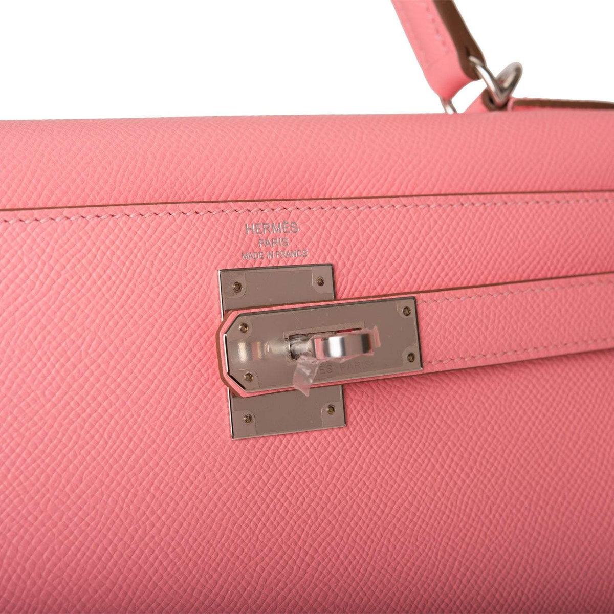 Hermes Kelly 28, Rose Confetti Epsom Sellier, Palladium