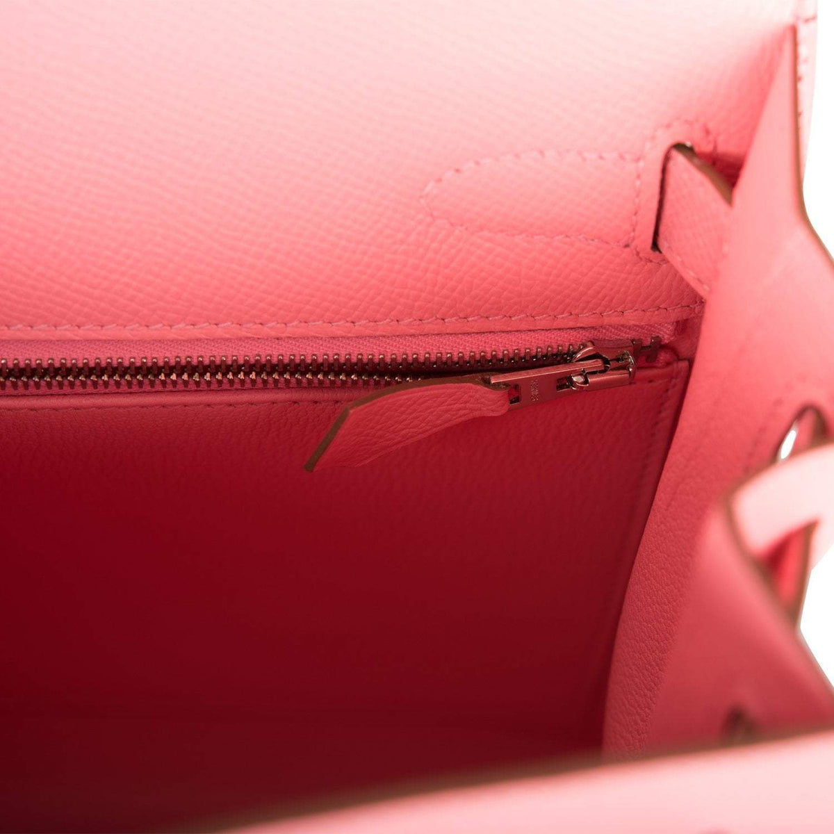 Hermes Kelly 28, Rose Confetti Epsom Sellier, Palladium