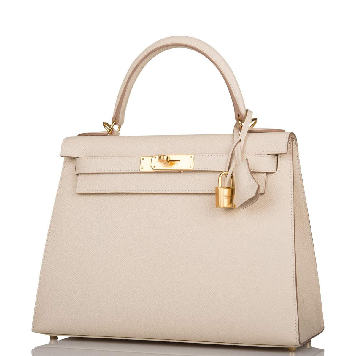 Hermes Kelly 28 Craie, Epsom Sellier, Gold Hardware