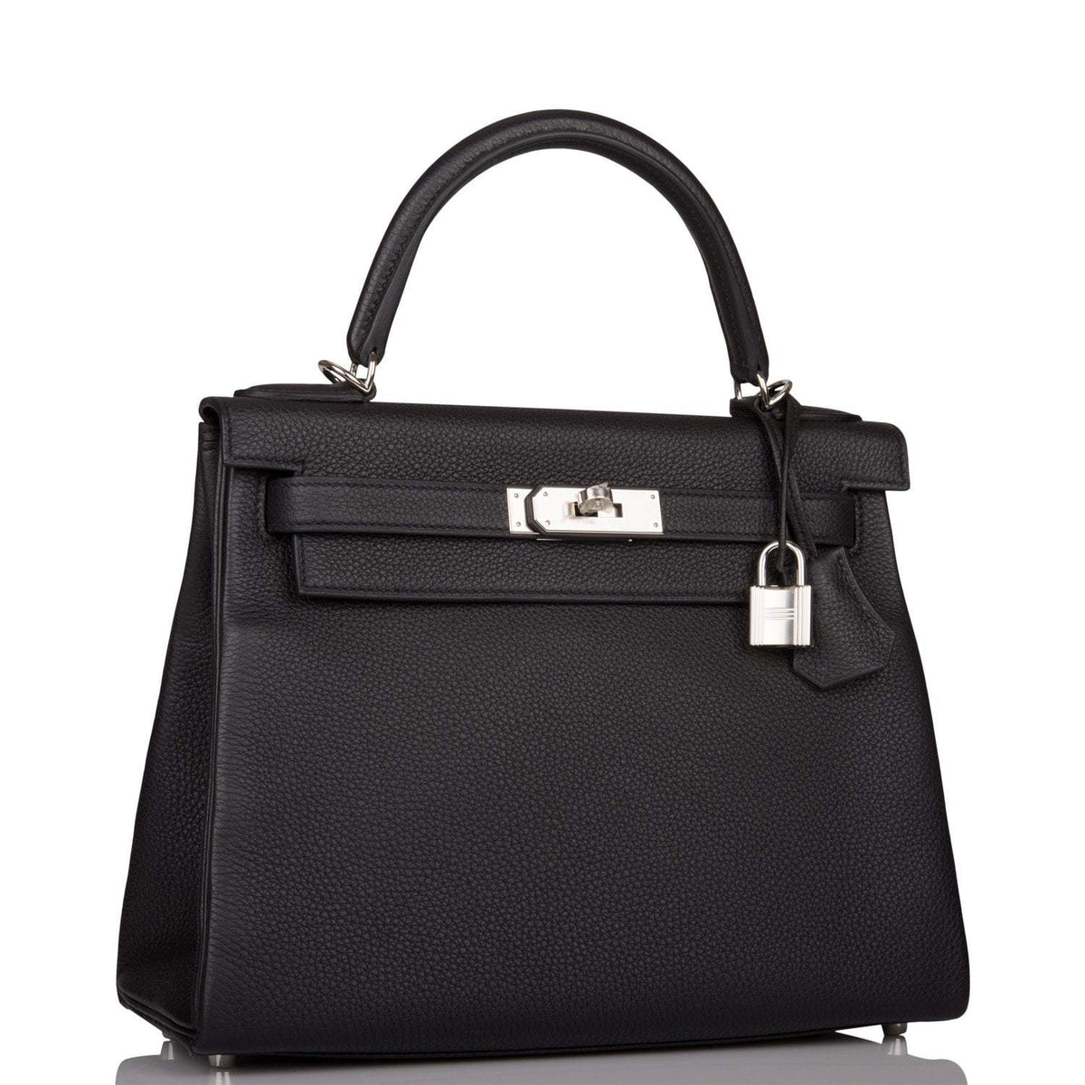 Hermes Kelly 28 Black Togo Retourne, Palladium Hardware