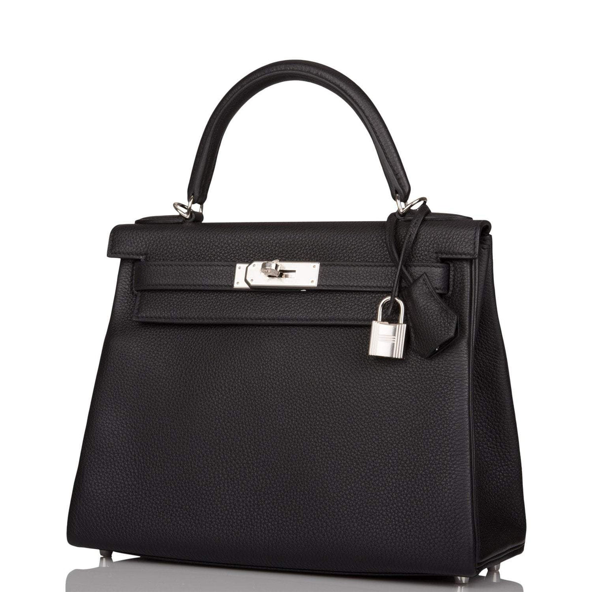 Hermes Kelly 28 Black Togo Retourne, Palladium Hardware