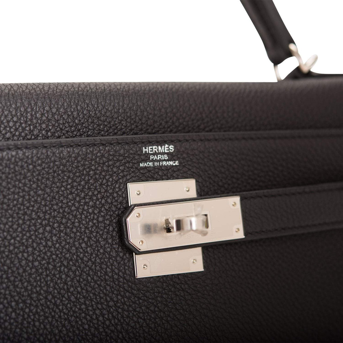 Hermes Kelly 28 Black Togo Retourne, Palladium Hardware