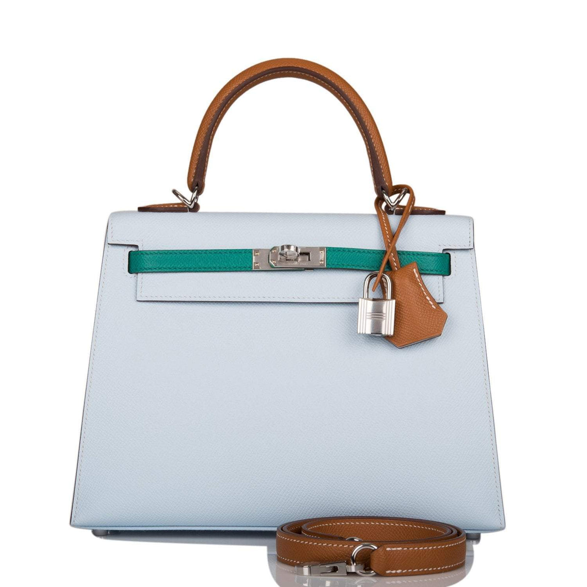 Hermes Kelly 25, Tri-Color Epsom Sellier, Palladium Hardware