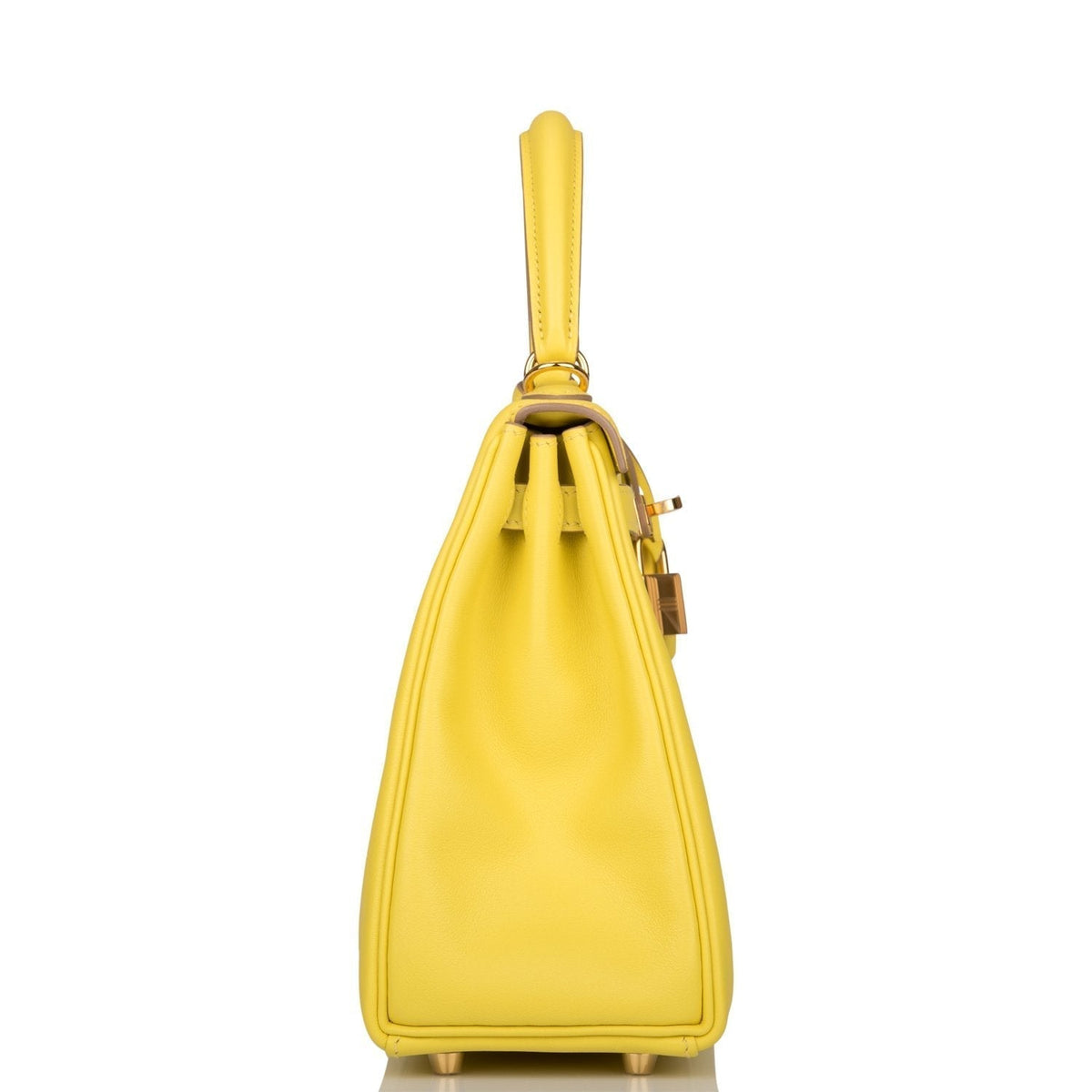 Hermes Kelly 25 Lime Swift Retourne, Gold Hardware