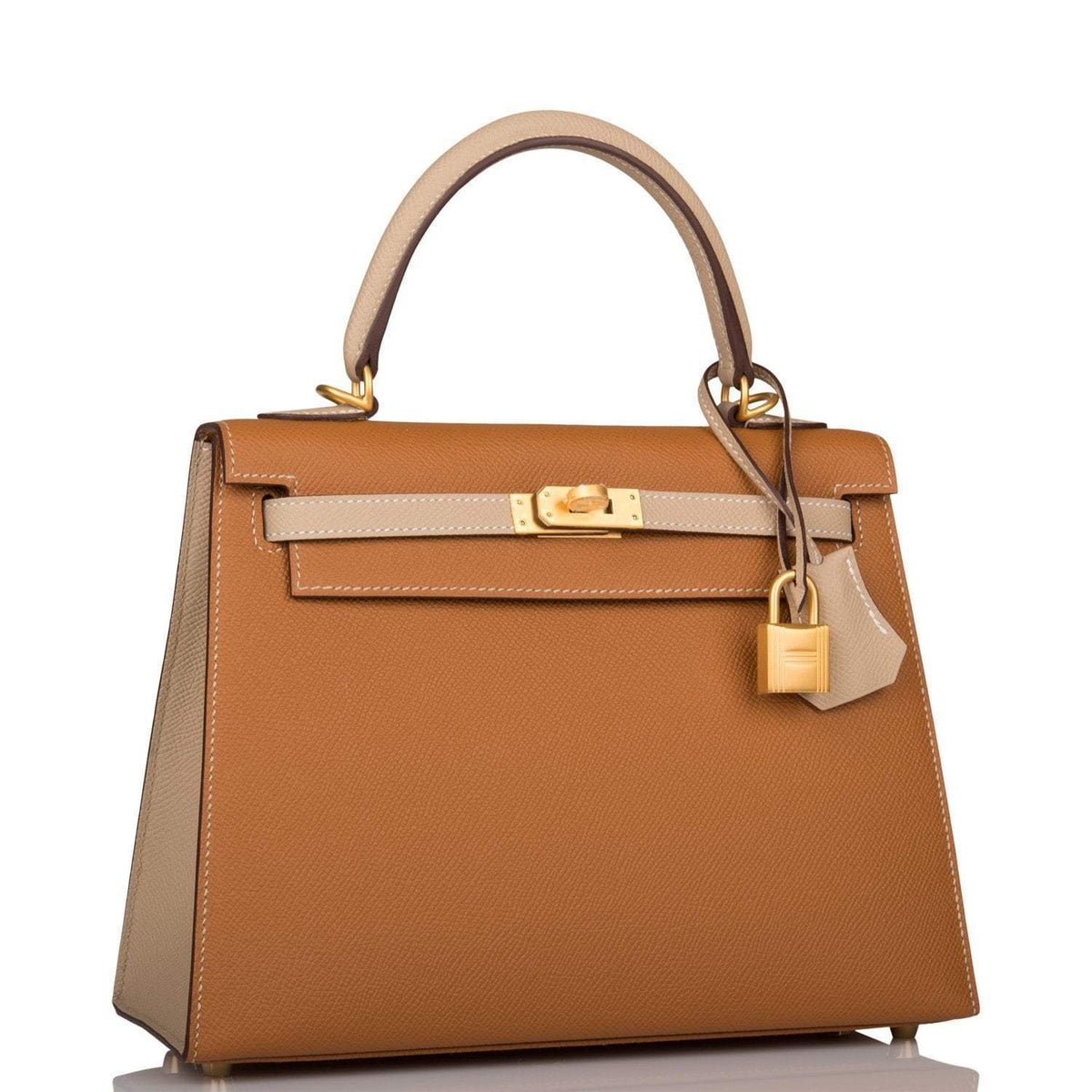 Hermes Kelly 25, Sellier Gold Trench Epsom, Brushed Gold