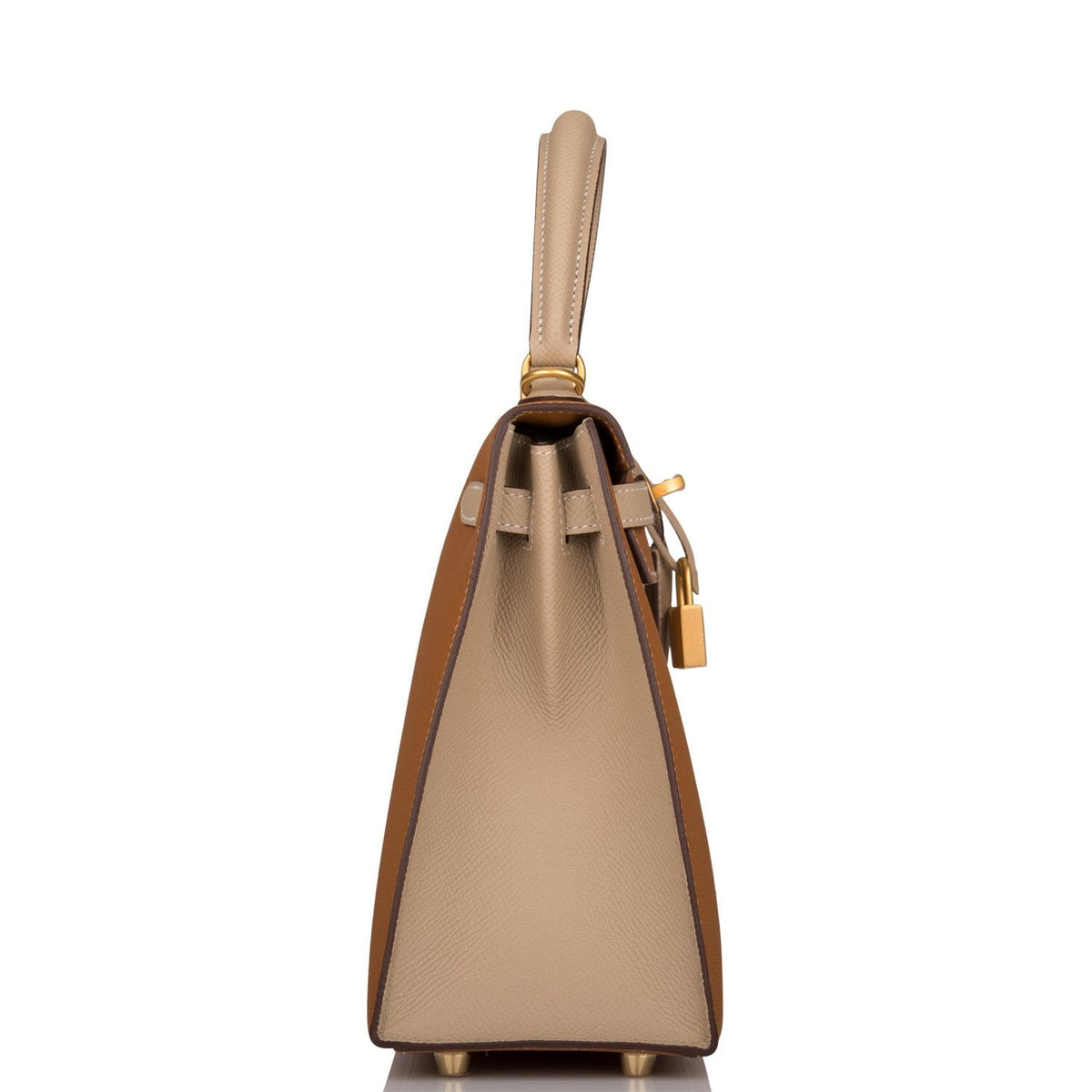 Hermes Kelly 25, Sellier Gold Trench Epsom, Brushed Gold