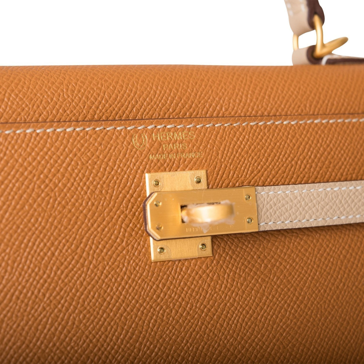 Hermes Kelly 25, Sellier Gold Trench Epsom, Brushed Gold