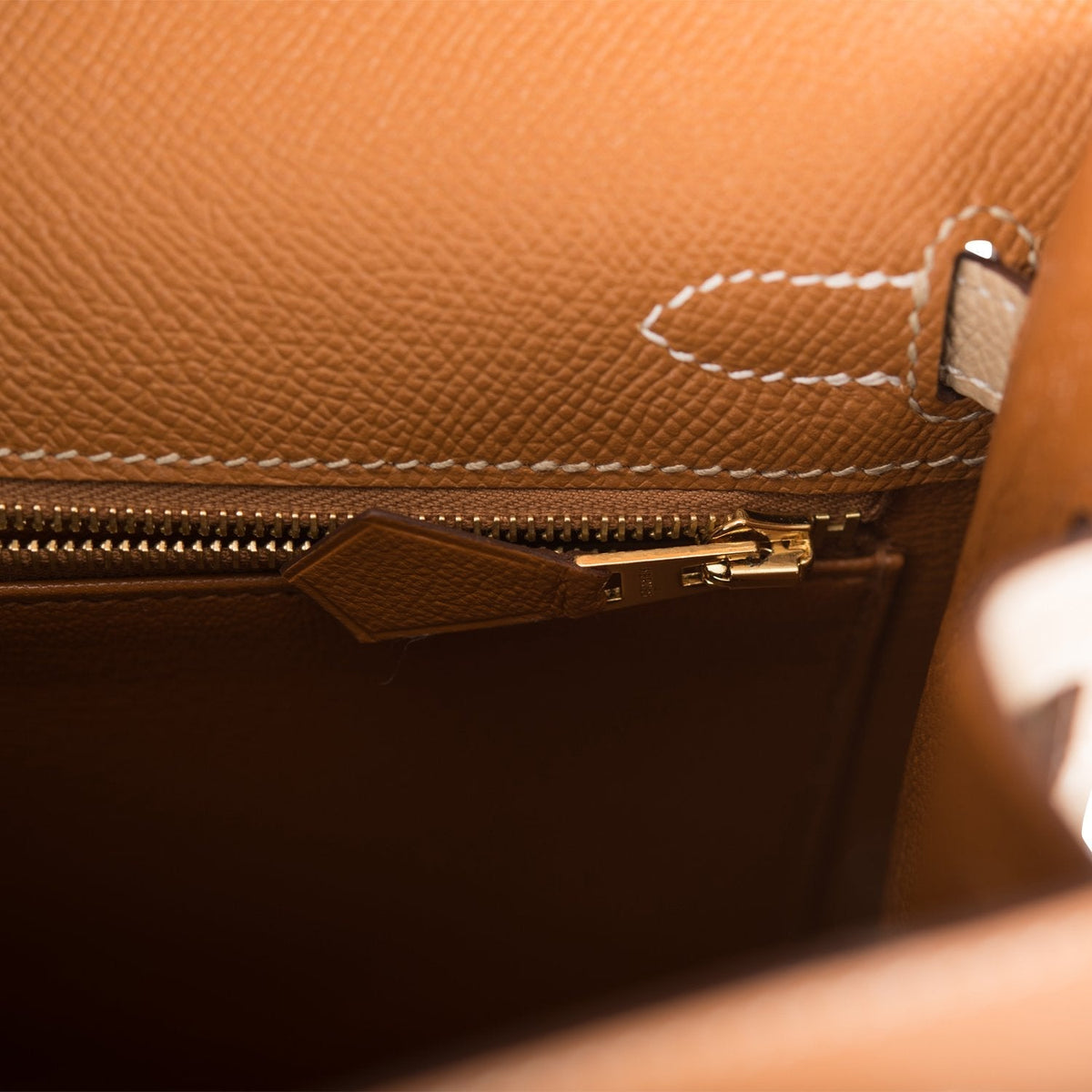 Hermes Kelly 25, Sellier Gold Trench Epsom, Brushed Gold