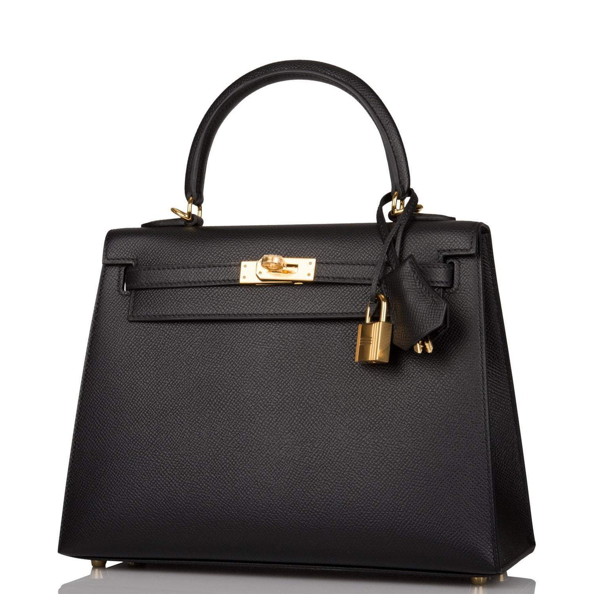 Hermes Kelly 25 Sellier, Black Epsom, Gold Hardware